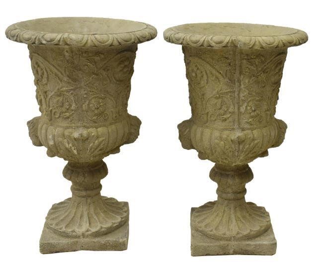 (2) CAST STONE CAMPAGNA-FORM GARDEN