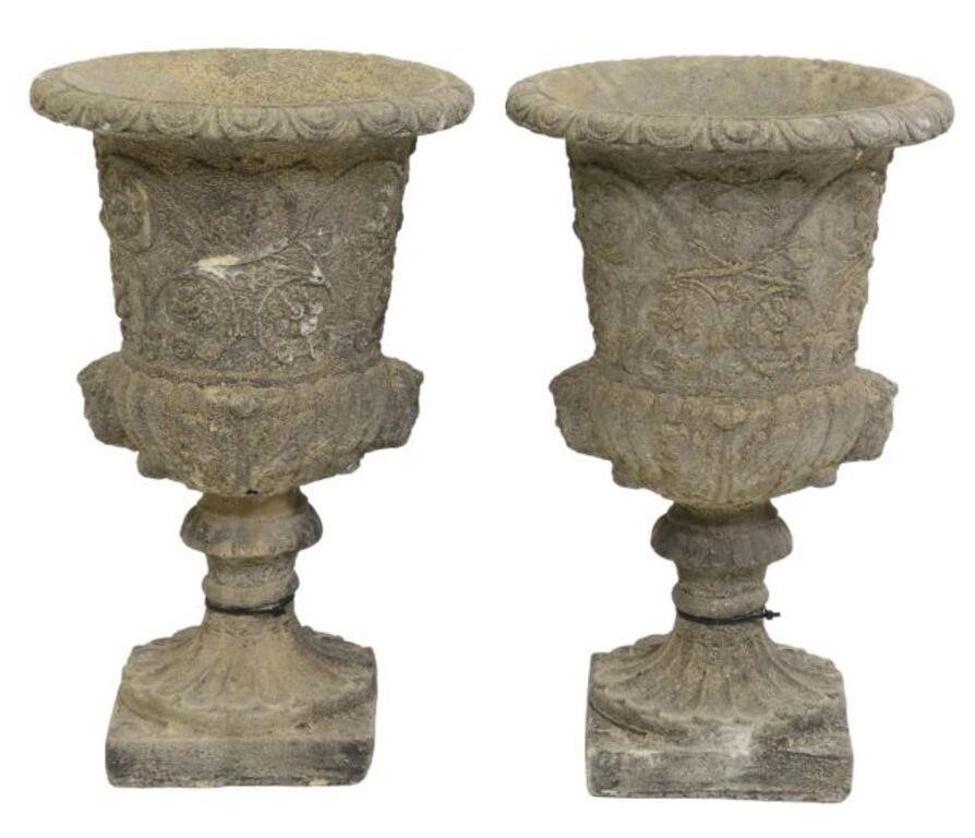 (2) CAST STONE CAMPANA-FORM