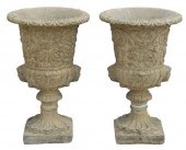 (2) CAST STONE CAMPANA-FORM GA
