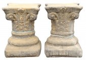 (2) CAST STONE CORINTHIAN COLU