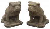 (2) CAST STONE ENGLISH BULLDOG