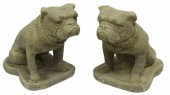 (2) CAST STONE ENGLISH BULLDOG