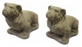 (2) CAST STONE ENGLISH BULLDOG