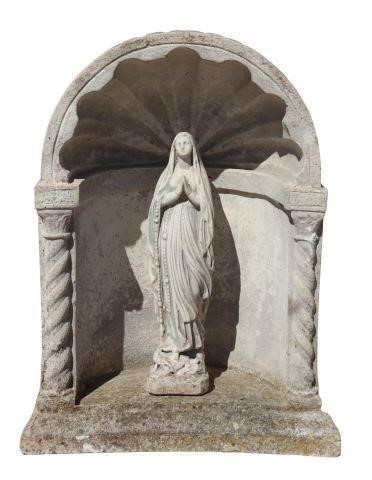 2) CAST STONE GARDEN NICHE,