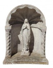 2) CAST STONE GARDEN NICHE, VI