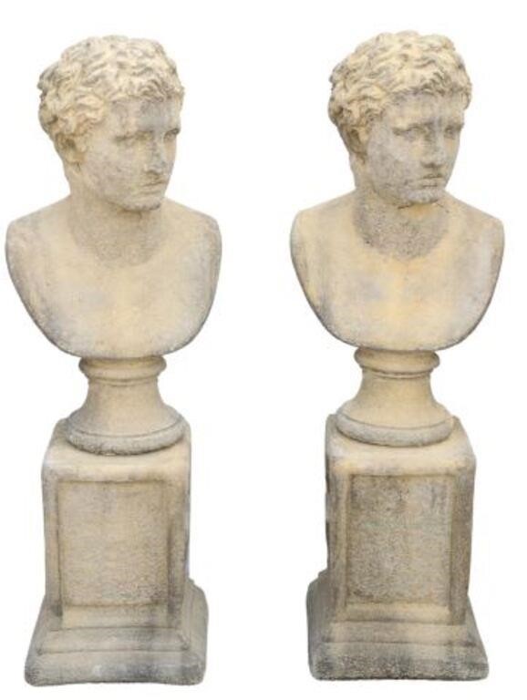 (2) CAST STONE GARDEN STATUARY