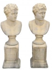 (2) CAST STONE GARDEN STATUARY