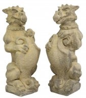 (2) CAST STONE GARDEN STATUARY