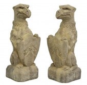 (2) CAST STONE GARDEN STATUARY