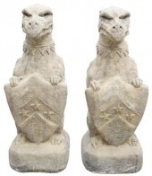 (2) CAST STONE GARDEN STATUARY
