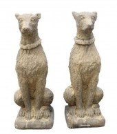 (2) CAST STONE GARDEN STATUARY