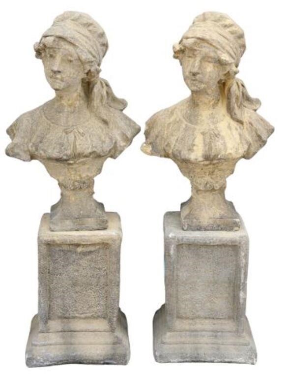 (2) CAST STONE GARDEN STATUARY