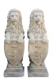 (2) CAST STONE GARDEN STATUARY