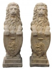 (2) CAST STONE GARDEN STATUARY