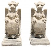 (2) CAST STONE GARDEN STATUARY