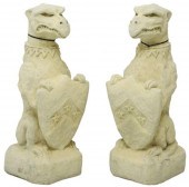 (2) CAST STONE GARDEN STATUARY