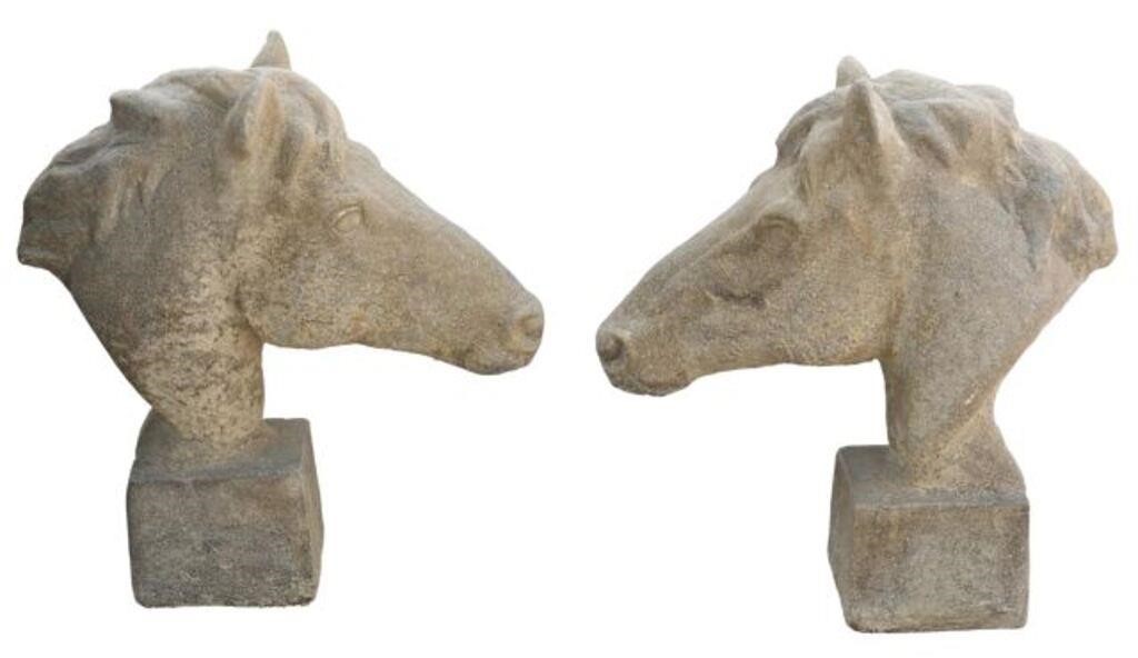 (2) CAST STONE GARDEN STATUARY