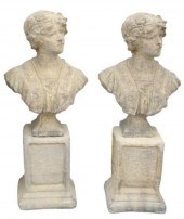 (2) CAST STONE GARDEN STATUARY