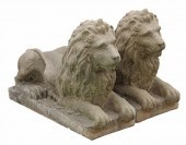 (2) CAST STONE GARDEN STATUARY