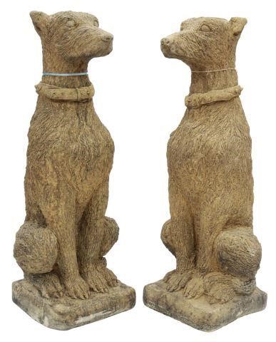 (2) CAST STONE GARDEN STATUARY,