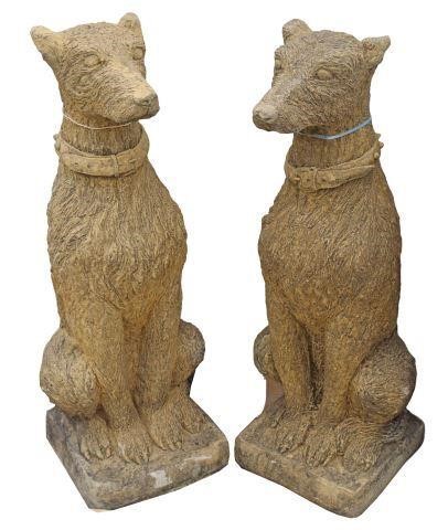 (2) CAST STONE GARDEN STATUARY,