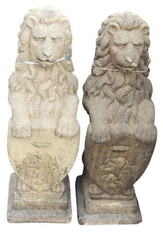 (2) CAST STONE GARDEN STATUARY,