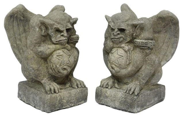 (2) CAST STONE GARDEN STATUARY