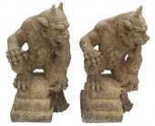 (2) CAST STONE GARDEN STATUARY