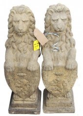 (2) CAST STONE GARDEN STATUARY