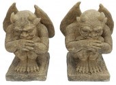 (2) CAST STONE GARDEN STATUARY