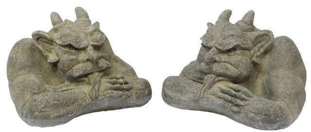 (2) CAST STONE GARDEN STATUARY