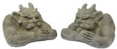 (2) CAST STONE GARDEN STATUARY