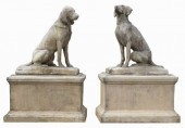 (2) CAST STONE GARDEN STATUARY