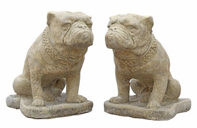 (2) CAST STONE GARDEN STATUARY,