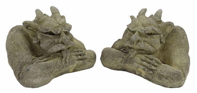 (2) CAST STONE GARDEN STATUARY,