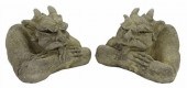 (2) CAST STONE GARDEN STATUARY