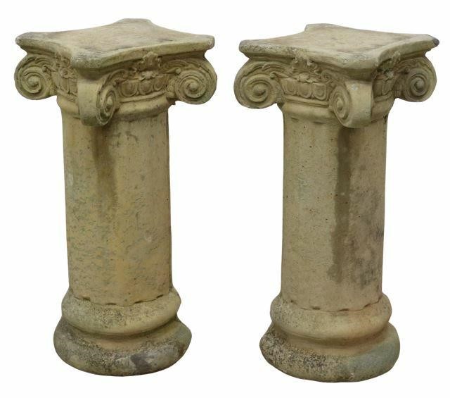 (2) CAST STONE GARDEN STATUARY