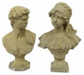 (2) CAST STONE GARDEN STATUARY