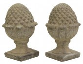 (2) CAST STONE PINEAPPLE GATE