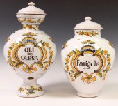 (2) CATALAN MAJOLICA OLIVE OIL