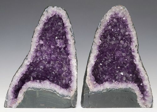 (2) CATHEDRAL AMETHYST GEODE