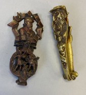 2 CHARLES DICKENS BRASS ITEMSC