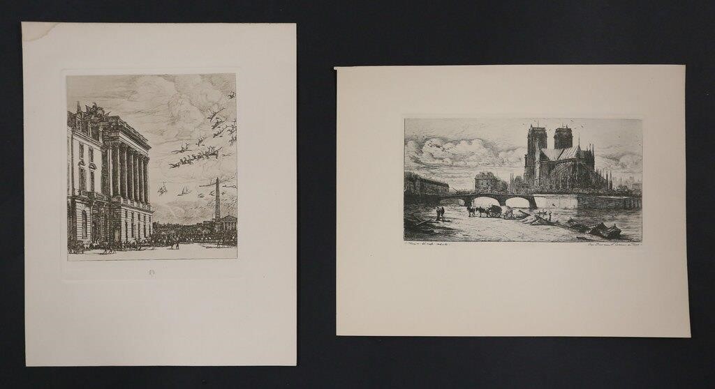 2 CHARLES MERYON ETCHINGSCharles
