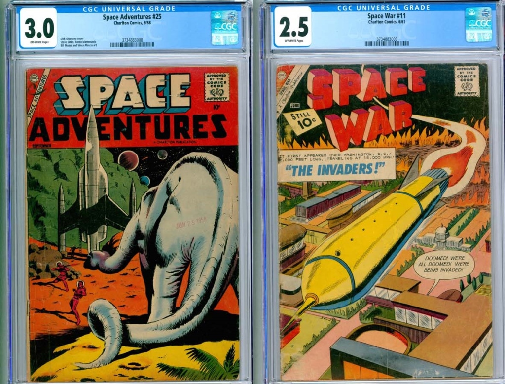 2 CHARLTON COMICS SPACE