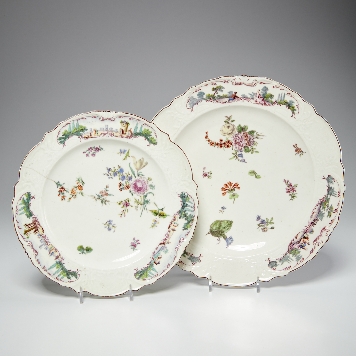 (2) CHELSEA PORCELAIN DISHES, C.