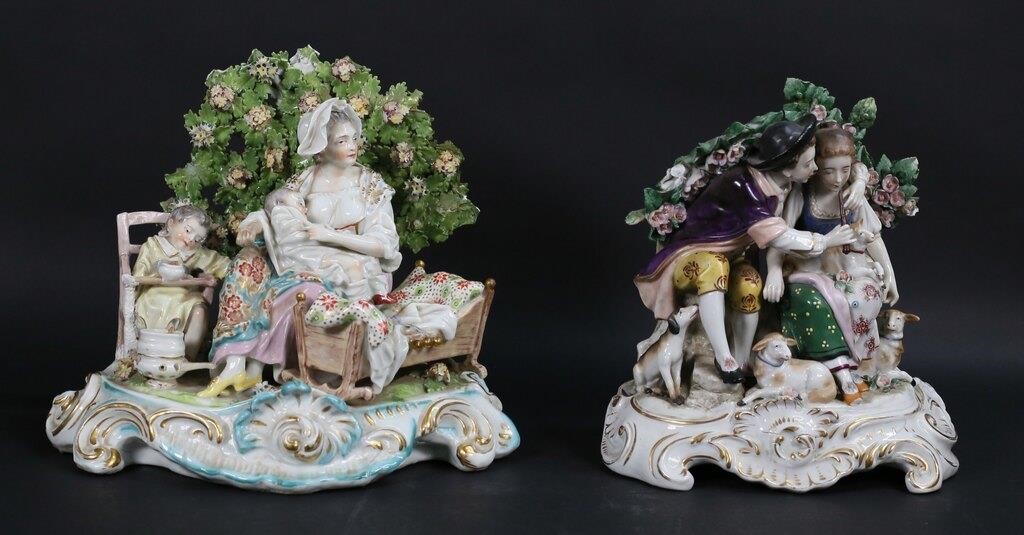 2 CHELSEA STYLE BOCAGE PORCELAIN