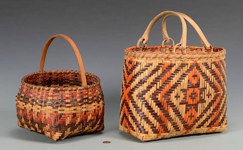 2 CHEROKEE RIVERCANE BASKETS1st