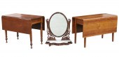 2 CHERRY DROP LEAF TABLES & DR