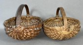 2 CHILD'S SIZE EGG BASKETS CA.