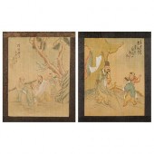 2 CHINESE 20TH C. FOLIO PAINTI